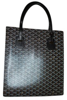 commores black leather tote