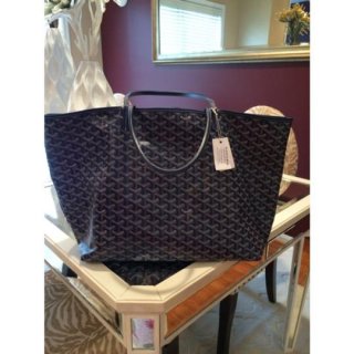 st louis gm navy leather tote