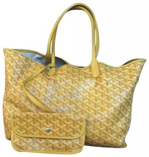 chevron canvas saint louis pm yellow hemp and leather tote